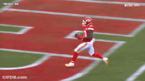 Football Player In Red Uniform Number 10 GIF