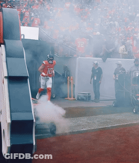 Football Player In Red Uniform Number 10 GIF
