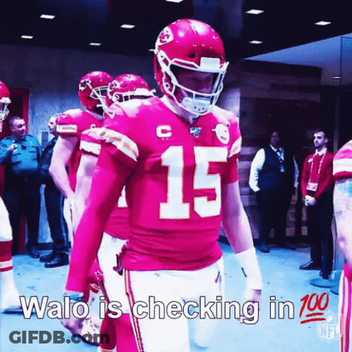 Football Player In Red Uniform Number 15 GIF