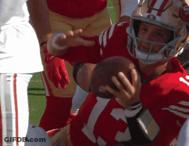 Football Player In Red Uniform Number 17 GIF