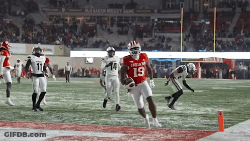 Football Player In Red Uniform Number 19 GIF