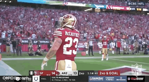 Football Player In Red Uniform Number 23 GIF