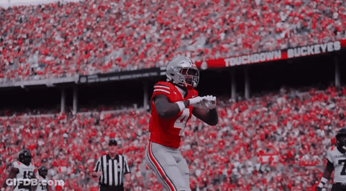 Football Player In Red Uniform Running GIF
