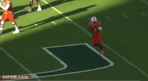 Football Player In Red Uniform Running GIF