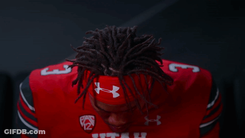 Football Player In Red Utah Uniform GIF