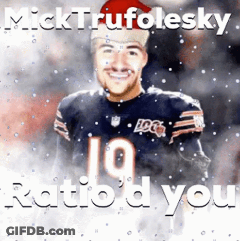 Football Player In Santa Hat Number 19 GIF