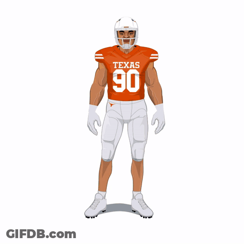 Football Player In Texas 90 Jersey GIF