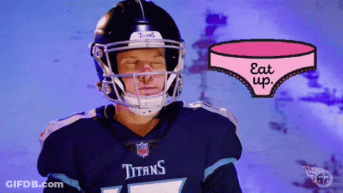 Football Player In Titans Jersey And Helmet GIF
