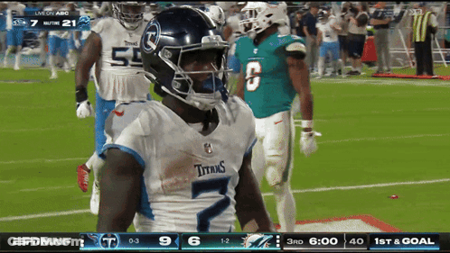 Football Player In Titans Jersey GIF