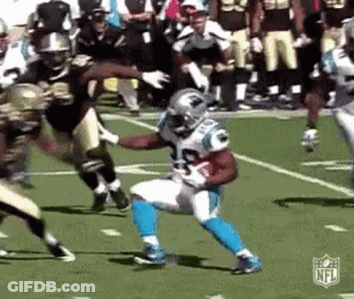 Football Player In Uniform Number 14 GIF
