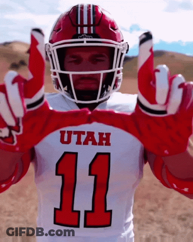 Football Player In Utah 11 Jersey GIF