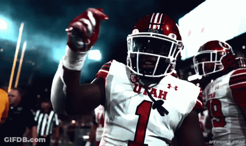 Football Player In Utah Jersey GIF