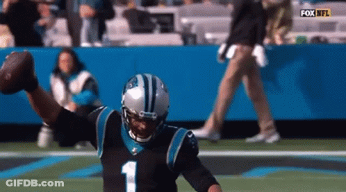 Football Player In White Helmet Dancing GIF