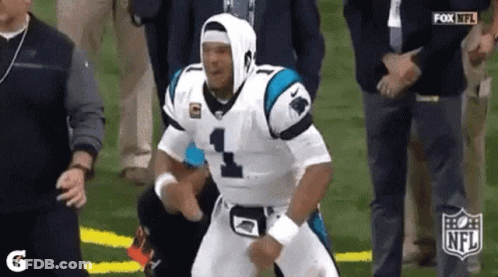 Football Player In White Helmet Dancing GIF