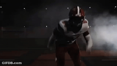 Football Player In White Helmet Saying ACC GIF