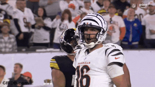 Football Player In White Helmet With NFL Logo GIF