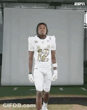 Football Player In White Jersey And Shorts GIF