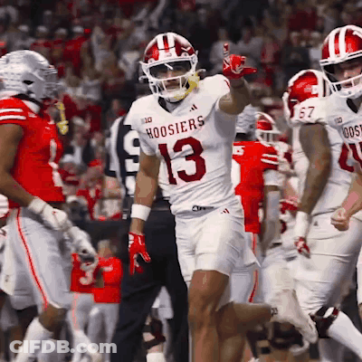 Football Player In White Jersey Hoosier 13 GIF
