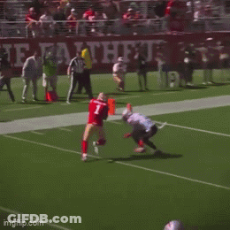 Football Player In White Jersey Number 0 GIF