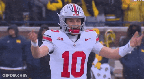 Football Player In White Jersey Number 10 GIF