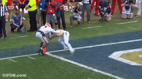 Football Player In White Jersey Number 14 GIF
