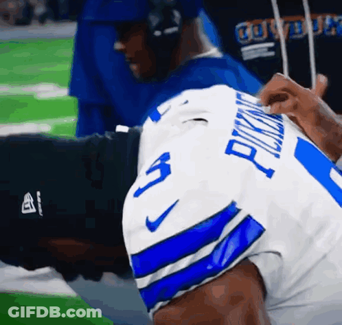 Football Player In White Jersey Number 14 GIF