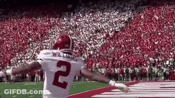 Football Player In White Jersey Number 2 Running GIF