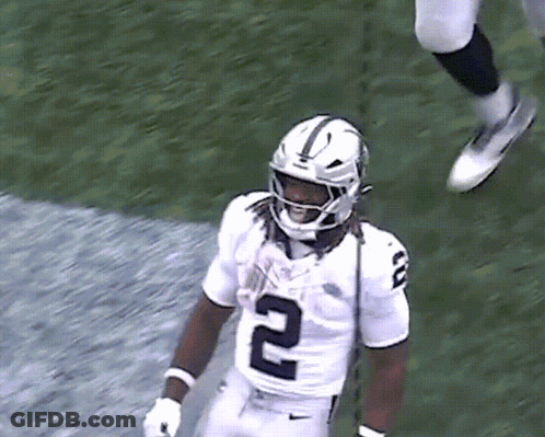 Football Player In White Jersey Number 2 GIF