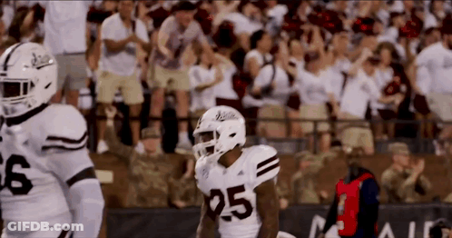 Football Player In White Jersey Number 25 Running GIF