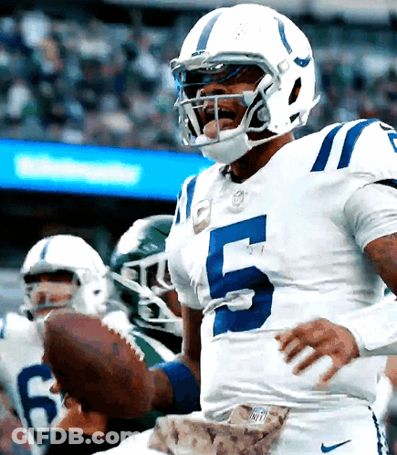 Football Player In White Jersey Number 5 GIF