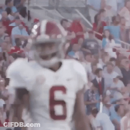 Football Player In White Jersey Number 6 GIF