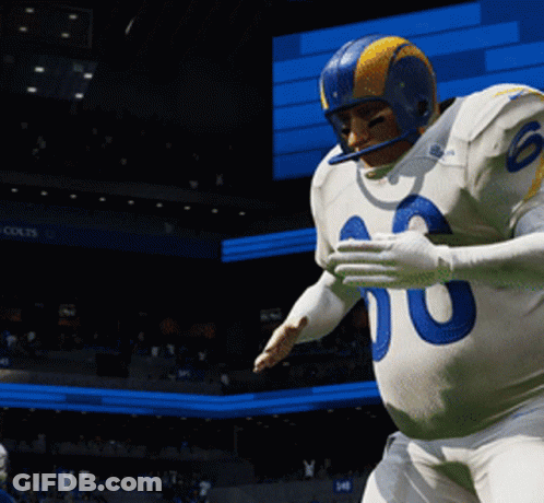Football Player In White Jersey Number 60 GIF