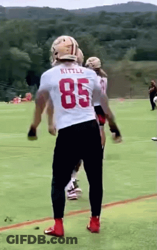 Football Player In White Jersey Number 85 GIF