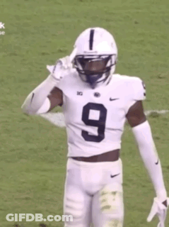 Football Player In White Jersey Number 9 GIF