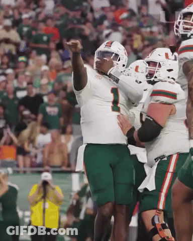 Football Player In White Jersey Number One GIF
