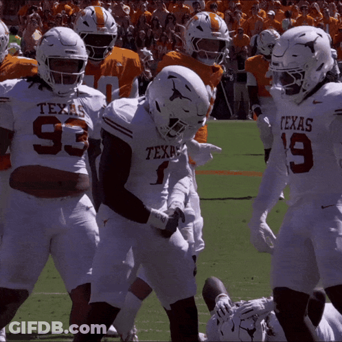 Football Player In White Texas Jersey GIF