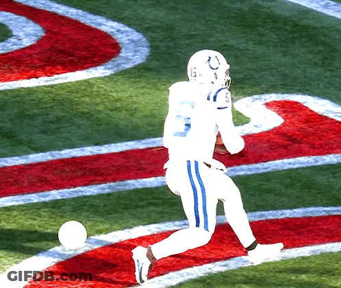 Football Player In White Uniform Number 5 GIF
