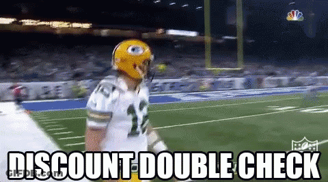 Football Player In Yellow Helmet Discount Double Check GIF