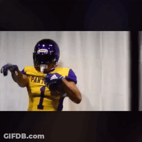 Football Player In Yellow Jersey Number 1 GIF