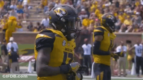 Football Player In Yellow Jersey Number 17 GIF
