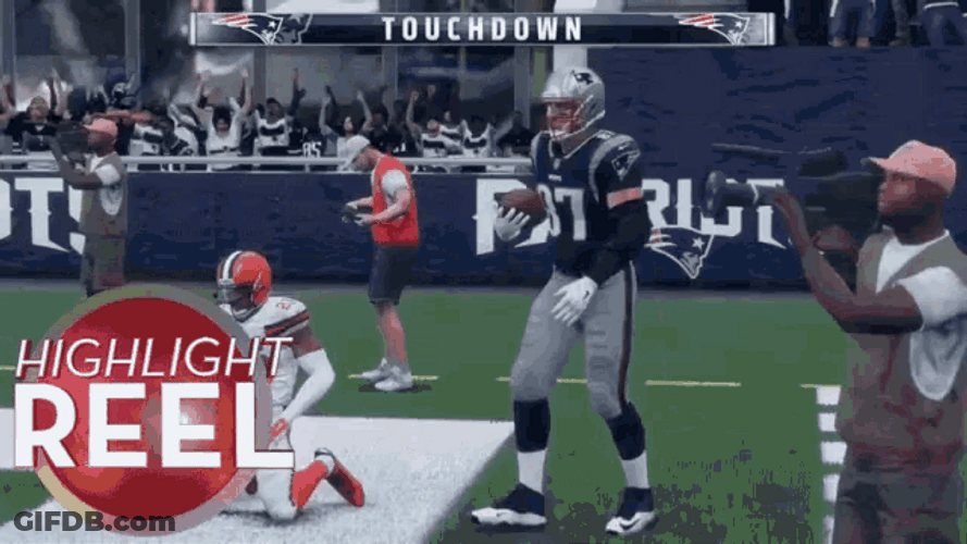 Football Player John Madden Punching Highlight Reel GIF