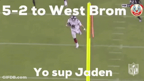 Football Player Jumping Over Goal Line GIF