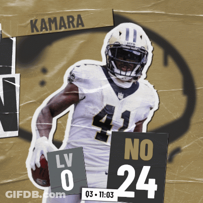 Football Player Kamara Holding Ball GIF