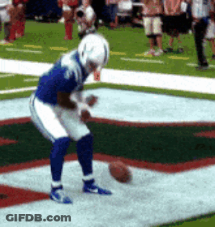 Football Player Kicking In Blue And White Uniform GIF