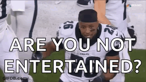 Football Player Kneeling Are You Not Entertained GIF