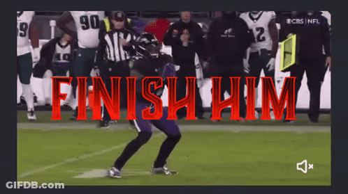 Football Player Kneeling Finish Him GIF