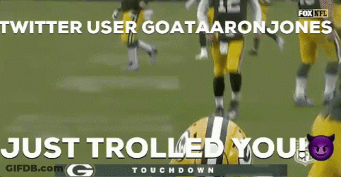 Football Player Kneeling Saying Just Trolled You GIF