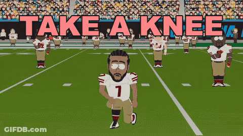 Football Player Kneeling Take A Knee GIF