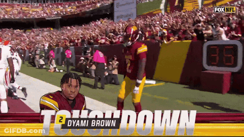 Football Player Kneeling With Tough Down GIF