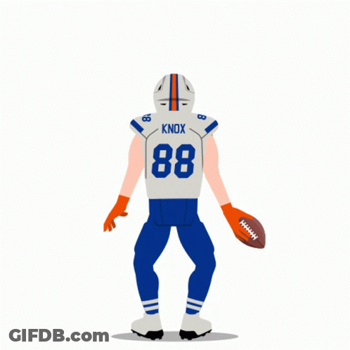 Football Player Knox Holding Football GIF